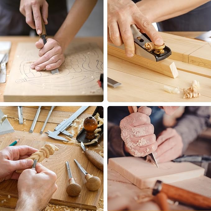 QTLCOHD 12Pcs Unfinished Wood Blocks