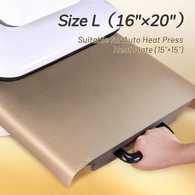 TransOurDream Heat Transfer Paper Supplies 5 Sheets PTFE Teflon Sheets 16x20