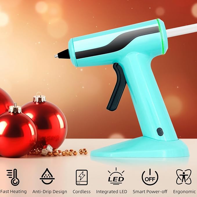 Cordless Hot Glue Gun, Rechargeable Hot Melt Glue Gun 2Ah Built-in Battery