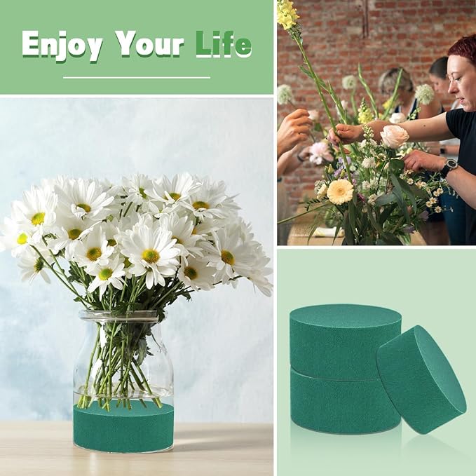 SupKing 8 Pcs Round Floral Foam 4.5"