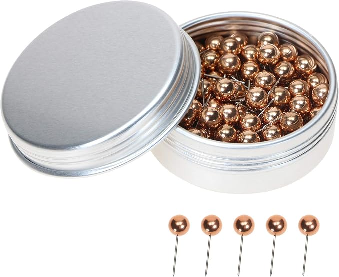 Tupalizy 100PCS 1/4 Inch Small Round Head Map Tacks Pins