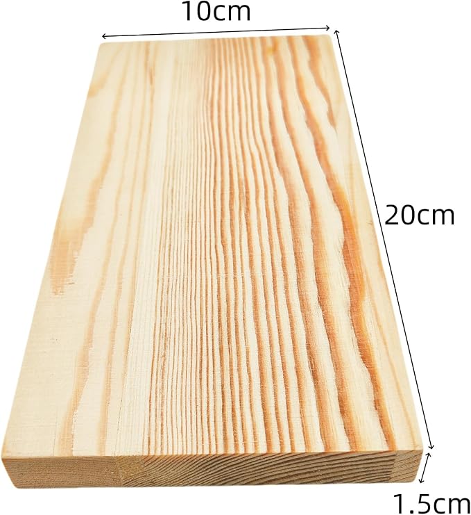 6PCS Rectangle Wood Boards Unfinished Wood Blocks