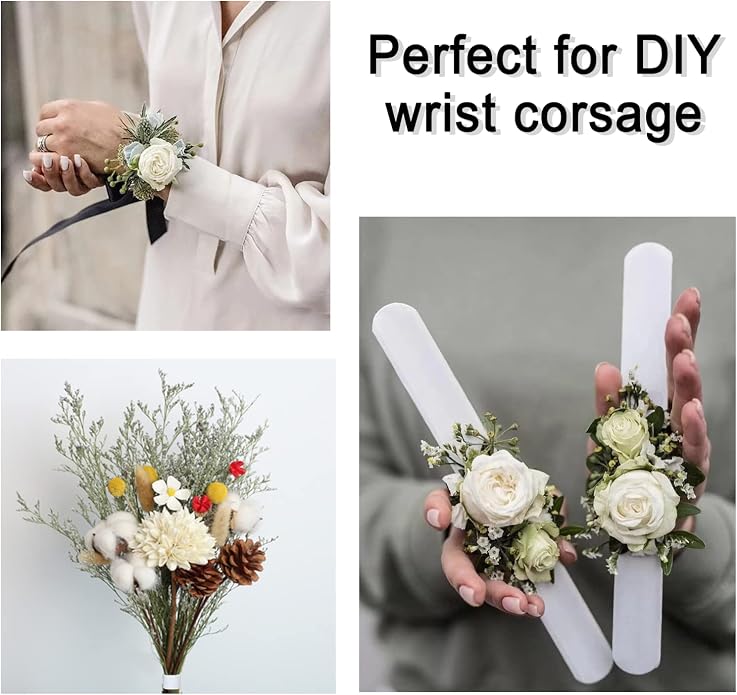 White Blank Slap Bracelets Bulk 36 PCS