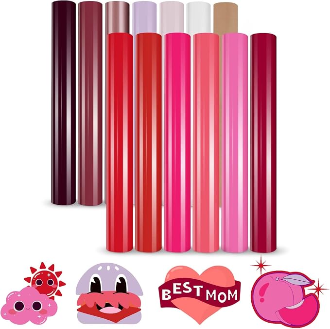 HTVRONT Pink Heat Transfer Vinyl Pink, Iron on Vinyl Compatible