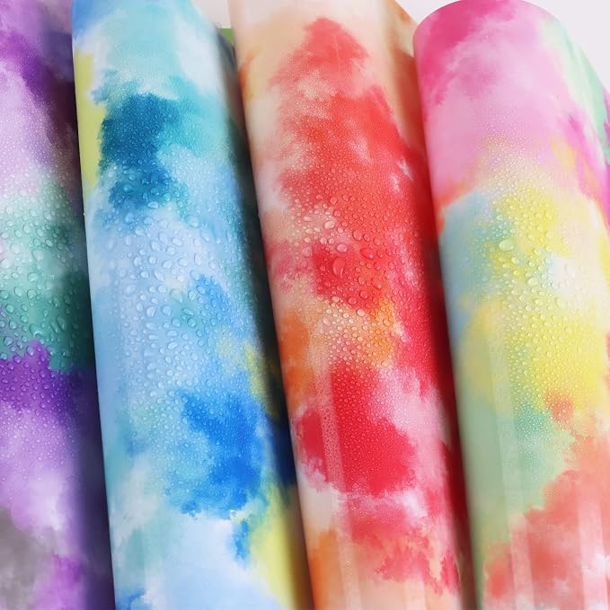 Tintnut Tie Dye Permanent Vinyl Roll 12 in x 5ft Easter Adhesive Vinyl | Clouds