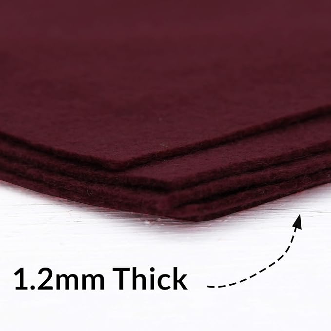 Threadart Burgundy Premium Felt Sheets