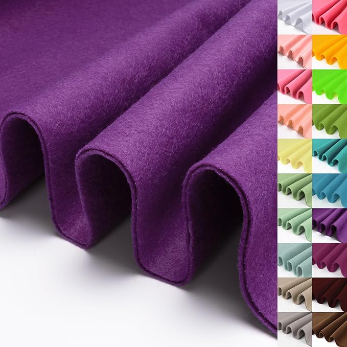 Fuchsia Purple Large Felt Fabric 36" X 36 "1.4 mm 1 Square Yard