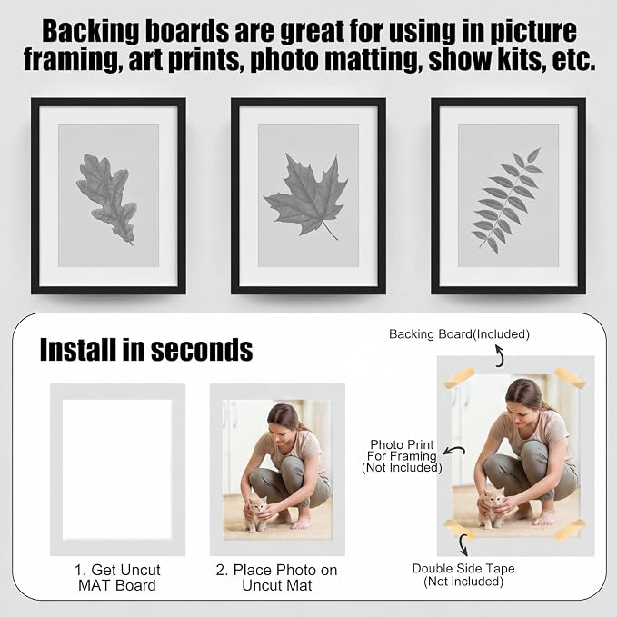 Frienda 100 Pack White Foam Board Foam Poster Boards