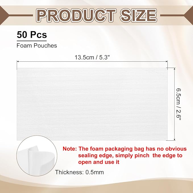 uxcell 50 Pcs Cushion Foam Pouches, Photo Frame