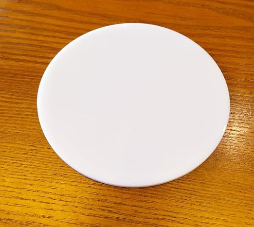 Set of 20 White Acrylic Discs, 1/8" Thick Round Transparent Circle Blanks