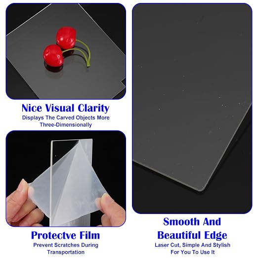 18-Pack Semi-Transparent Acrylic Sheets