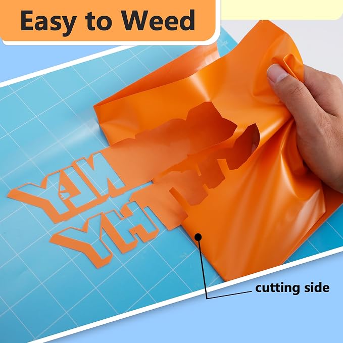 RENLITONG Orange Iron on Vinyl 12Inch by 13ft Roll Heat Transfer Vinyl