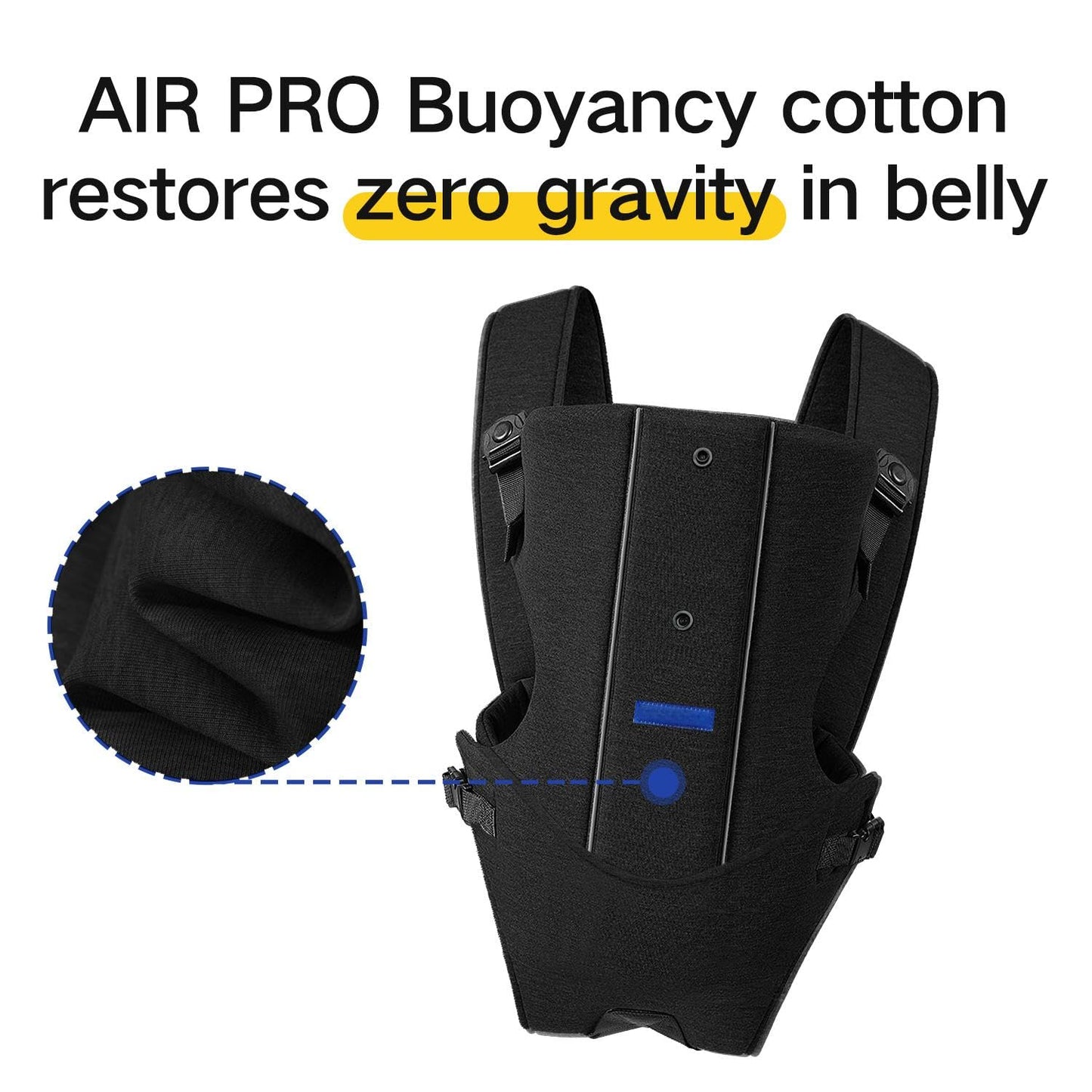 Baby Carrier, Baby Carrier Newborn to Toddler, Ergonomic Newborn Carrier, Easily Adjustable Toddler Carrier, Lightweight Infant Carrier (Cloth,Black)