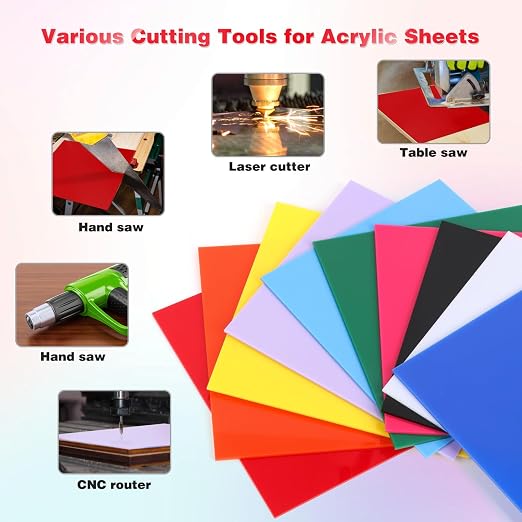 Adrattnay Acrylic Sheets 1/8 Thick, Opaque Colored Acrylic Panel