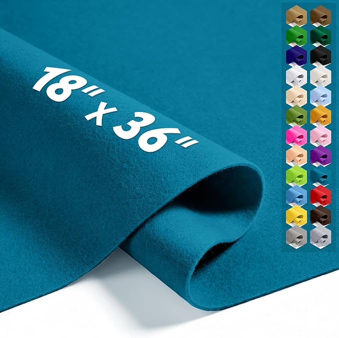 Turquoise 18" X 36" Felt Fabric Sheet