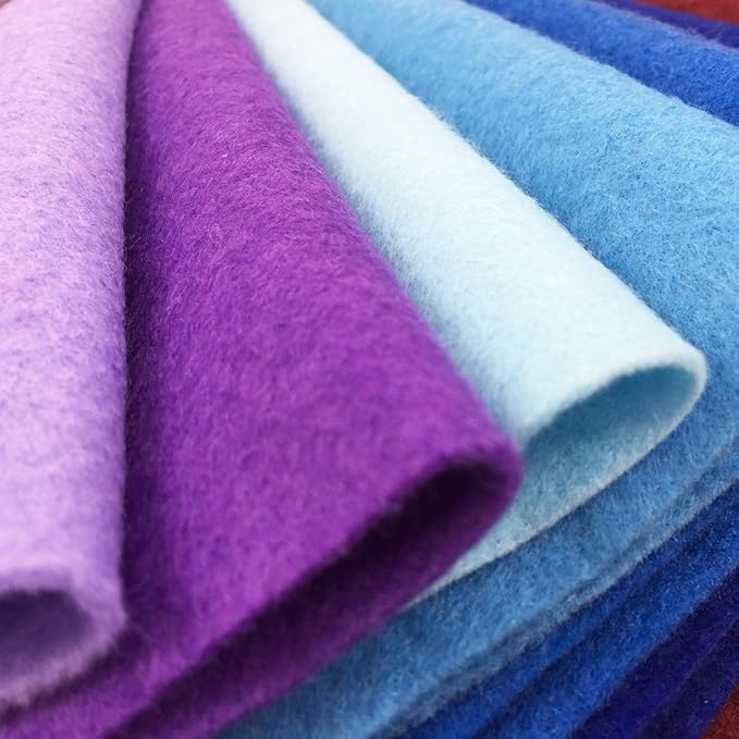24pcs Thick 1.4mm Soft Felt Fabric Sheet Assorted Color Felt Pack DIY Craft