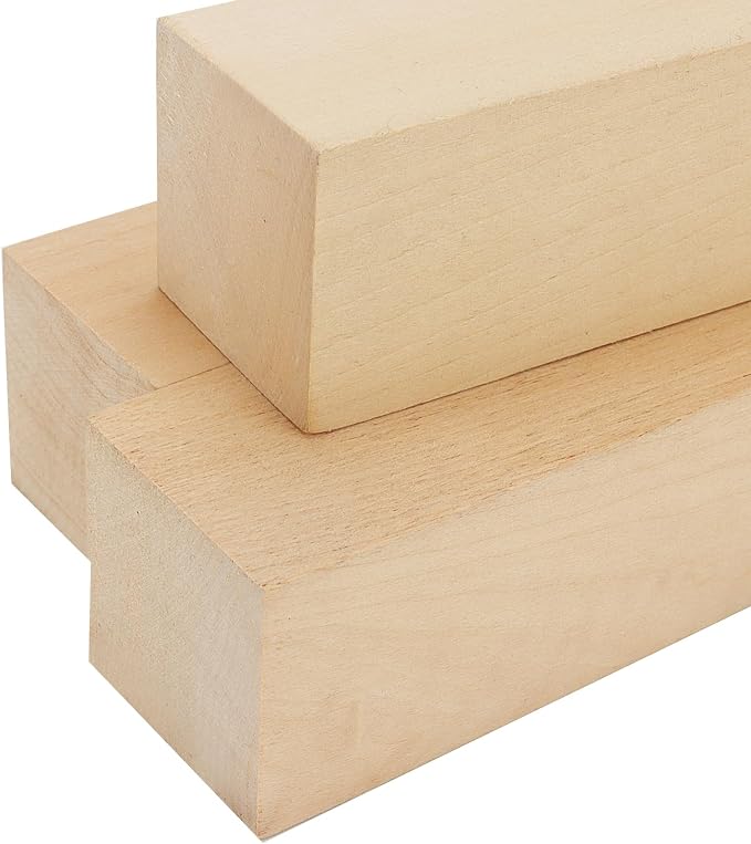 12 PCS 6x2x2 Inch Basswood Carving Blocks, Basswood Square Wood Blocks