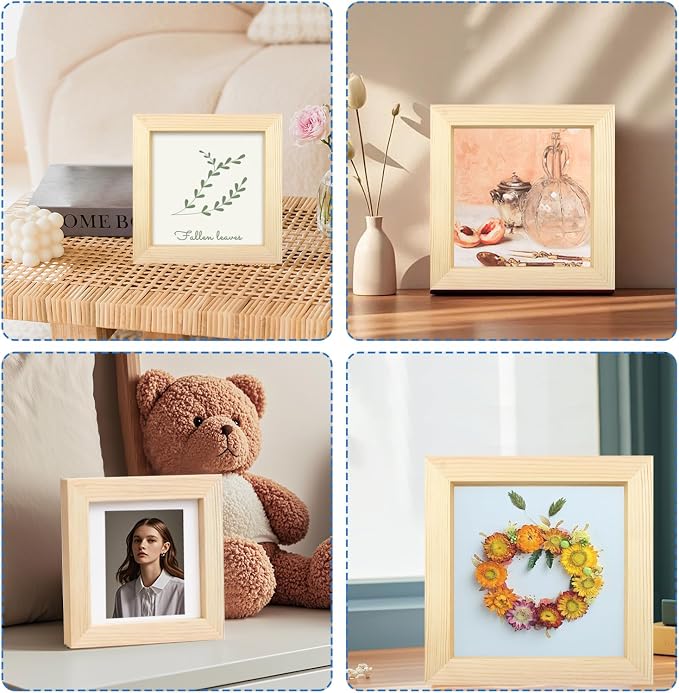 FSWCCK 5 Pack 6 x 6 inch Wood Panel Boards, Unfinished Wood Canvas Panels