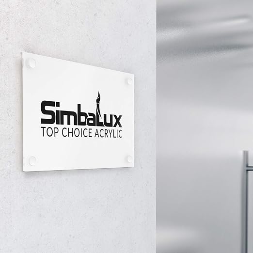 SimbaLux Acrylic Sheet White 32% Translucent Cast 12”x12” 1/8” Thick 2 Pack |