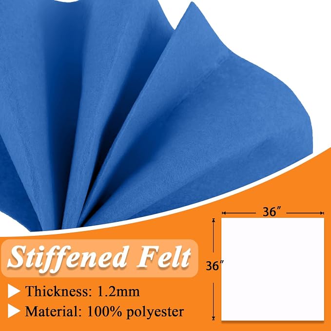 IONTACH 36" X 36" Stiff Felt Fabric 1.2mm Thick | Felt Sheet