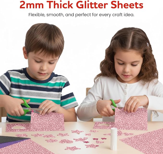 Self-Adhesive Glitter EVA Foam Sheets