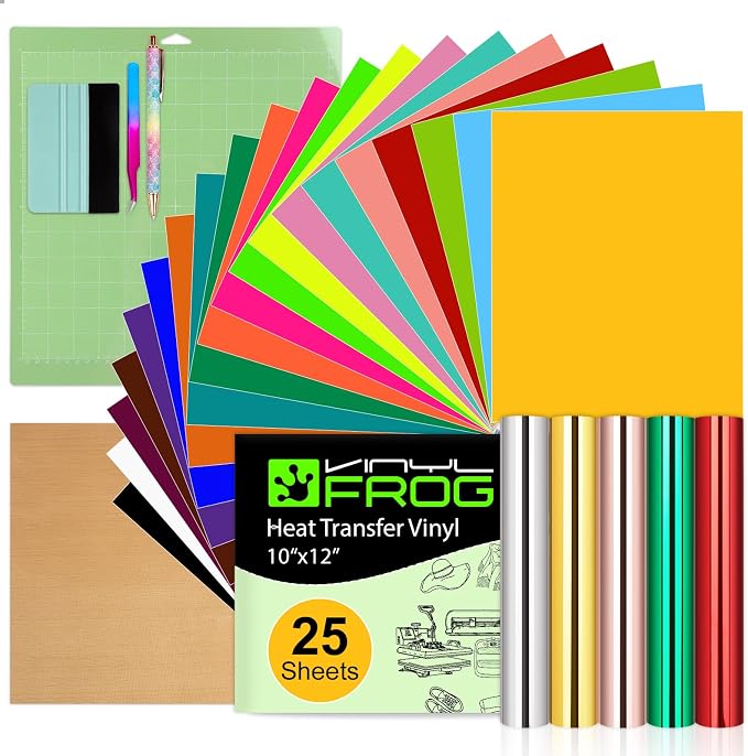 VINYL FROG 30PCS Heat Transfer Vinyl Bundle