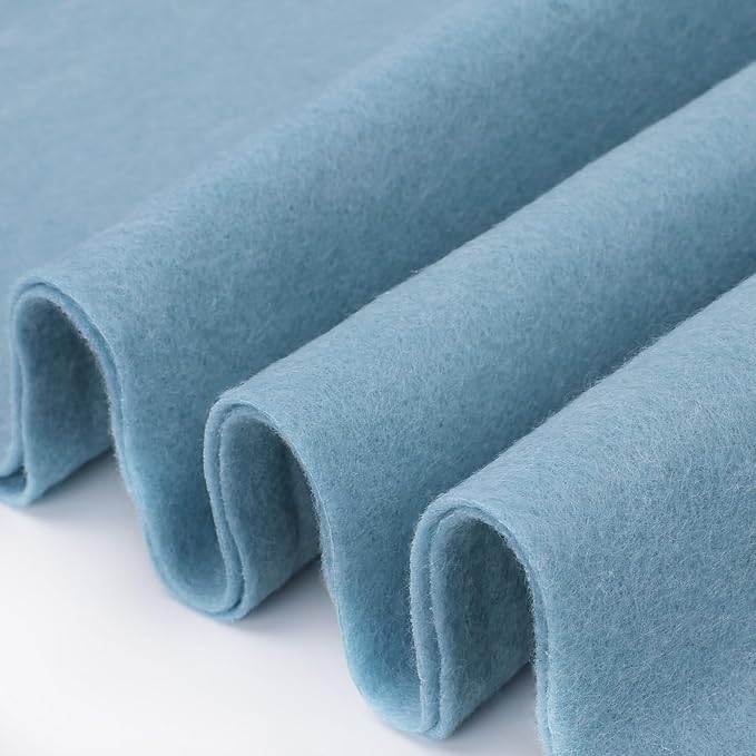 Dusty Blue Fabric Sheet 36" X 36", 1.4mm Thick Large Soft Durable Flexible