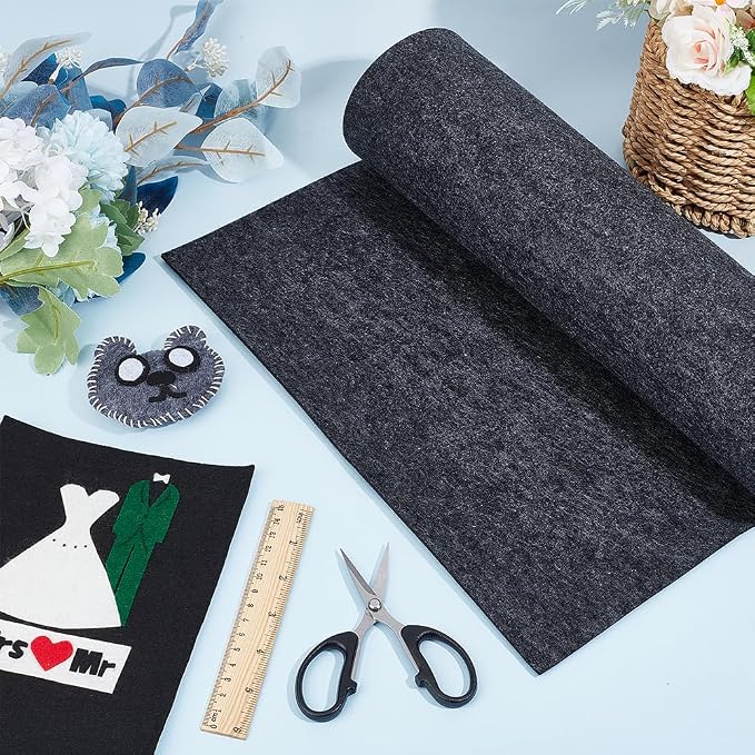 BENECREAT 78.7x15.7inch Felt Roll, 3mm Thick Nonwoven Felt Roll