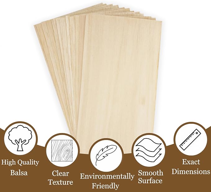 Balsa Wood Sheets 1/16" Thick