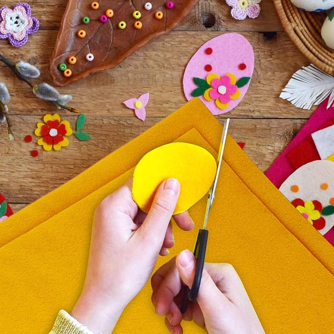 Jtnohx Color Felt, Soft Felt Sheets, 1.4mm Thick 8"x12" Handicraft Felt Fabrics