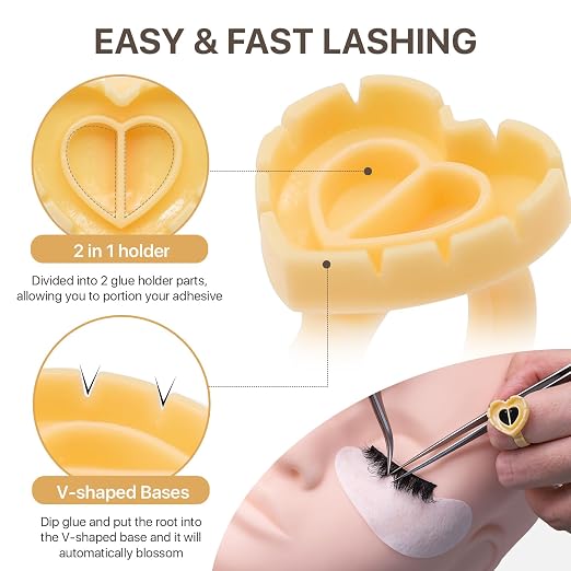 Pretty memory 150 Pcs Glue Rings