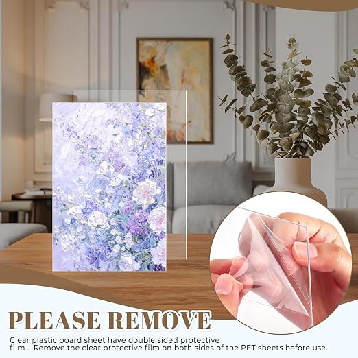 TKOnline 40 PCS Plexiglass Sheets, Invitations, Poster Frames Plastic Board