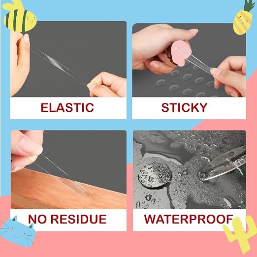D-NYX Double Sided Tape Sticky Dot Removable Putty No Trace Clear Sticky Tack