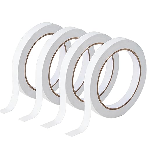 1/4" 4 Rolls Double Sided Adhesive Sticky Tape