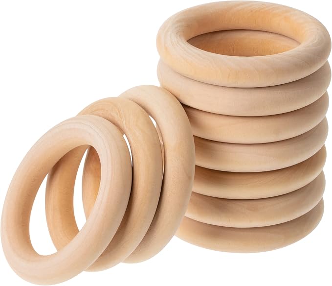 Mr. Pen- Wooden Rings, 10 Pack, Wooden Rings