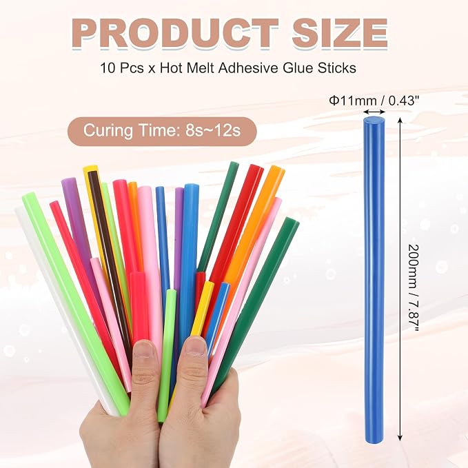 PATIKIL Hot Glue Sticks for Glue Gun, Dark Blue
