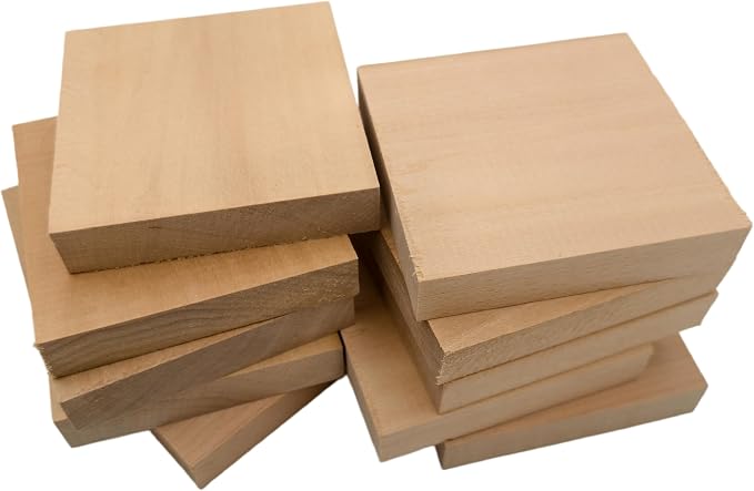 10PCS Basswood Carving Blocks, Whittling Wood Carving Kit, Unfinished Wooden