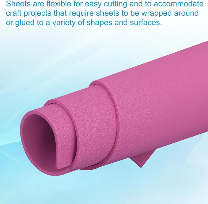 PATIKIL 20 Pack EVA Foam Sheets, Rose Red