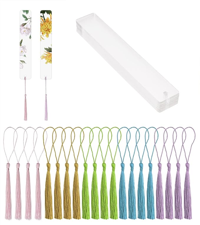 Blank Clear Acrylic Bookmarks Penta Angel 20Pcs Plastic Craft Transparent