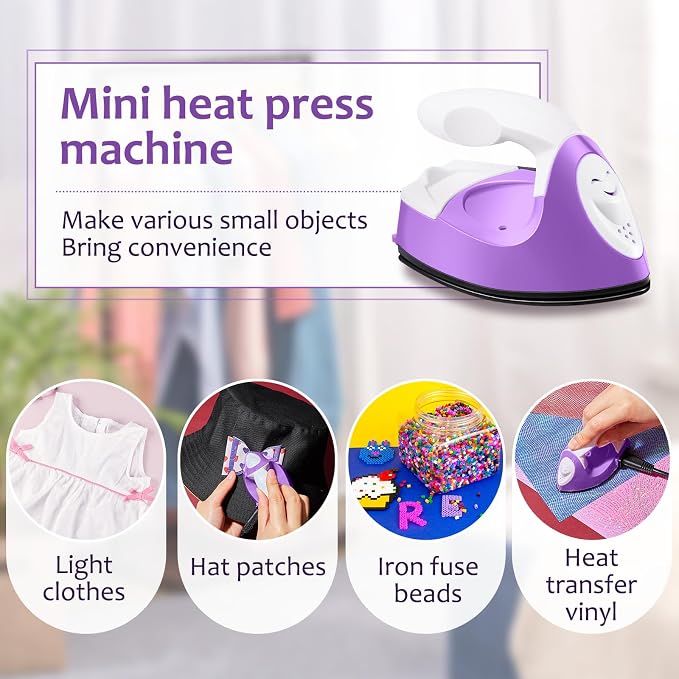 Honoson Mini Craft Iron Mini Heat Press Small Iron 3.93 x 2.36 x 2.76 in