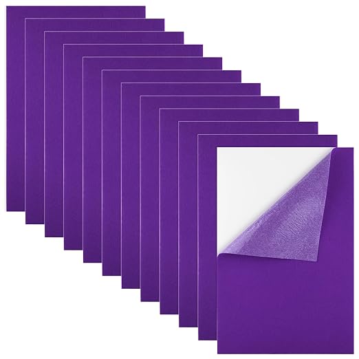 Morcheiong 12 Pcs Self Adhesive Felt Sheet Soft Felt Sheets