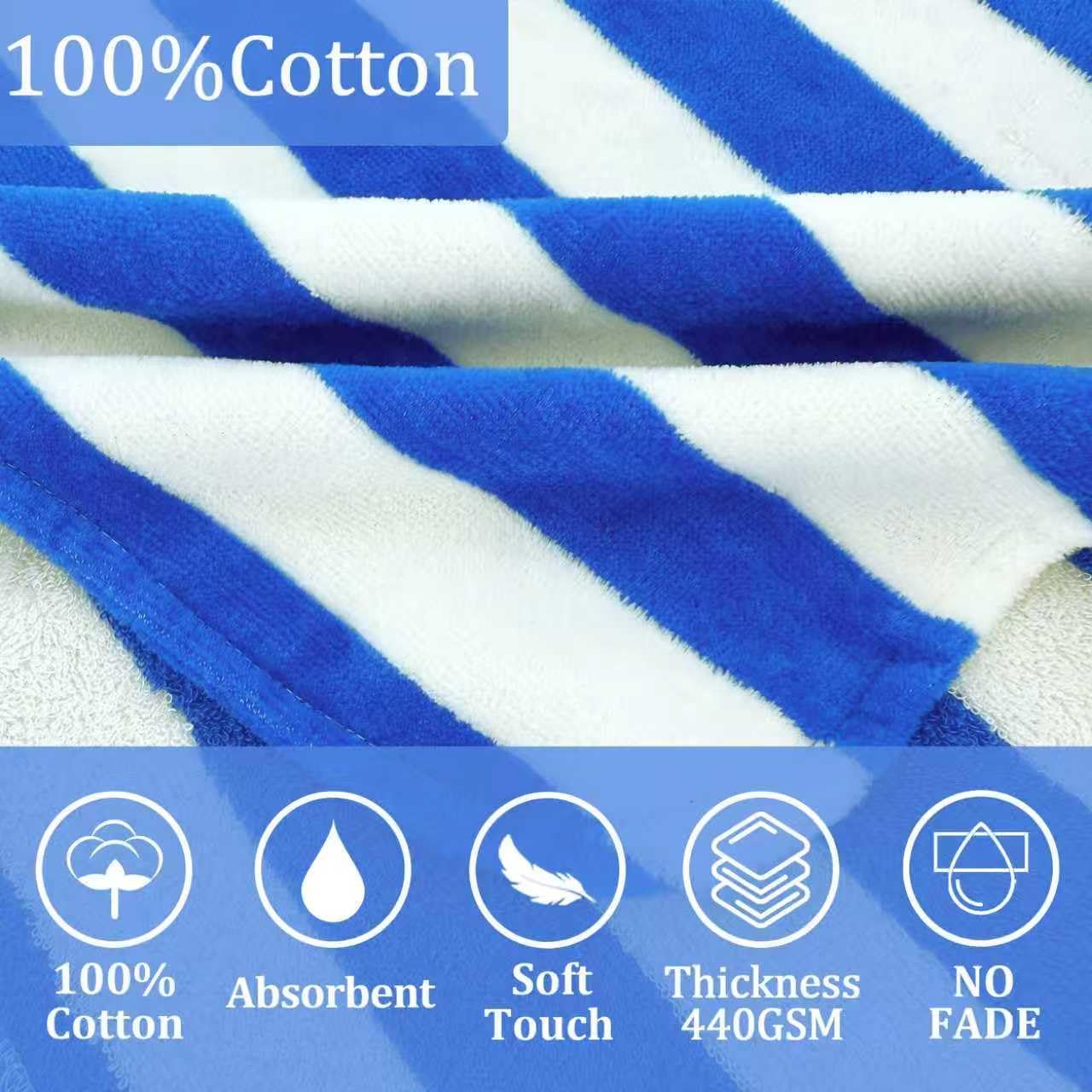 VOOVA & MOVAS Toddler Poncho Towels with Hood, Oversized (2-4Years,22"X22") Made from 100% Soft Cotton,Absorbent Hooded Towels for Baby Boys,Perfect for Pool | Swimming | Bath | Beach,Blue Stripe