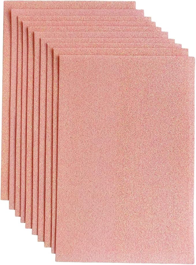 Jtnohx Glitter Felt Fabric, 8 x12 inches Felt Square Glitter