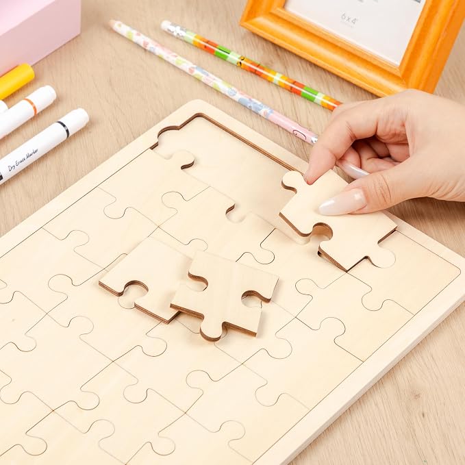 Mr. Pen- Blank Wooden Puzzle, 100 Pieces, 14.2" x 10.6" | Wooden Blank Puzzles