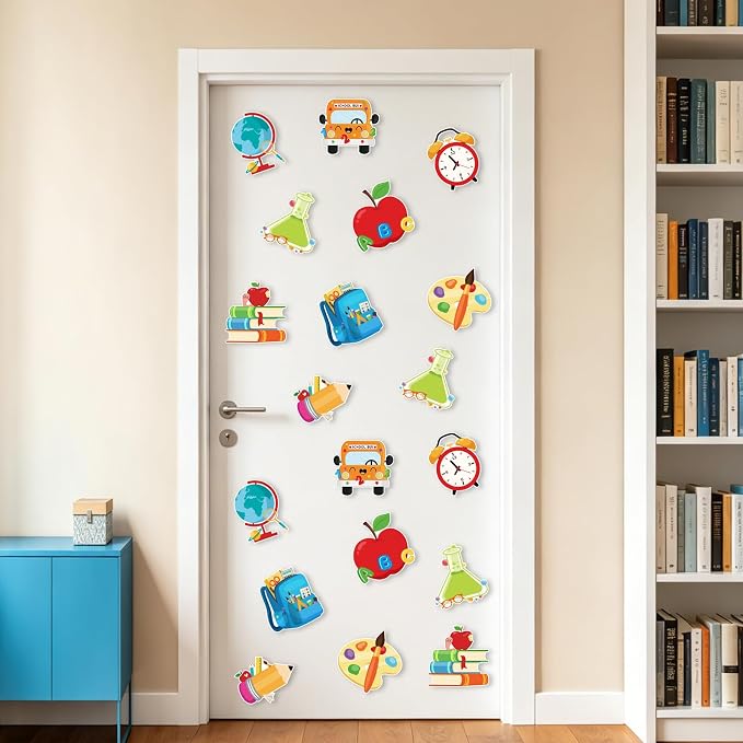 54Pcs Back to School Cutouts, Classroom Theme Bulletin Board Decoration