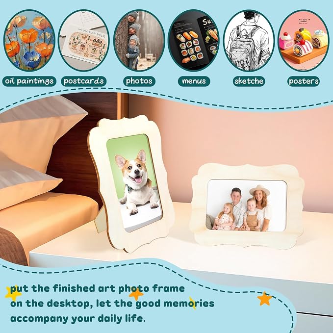 VOKOY 15 Pack Wooden Picture Frames