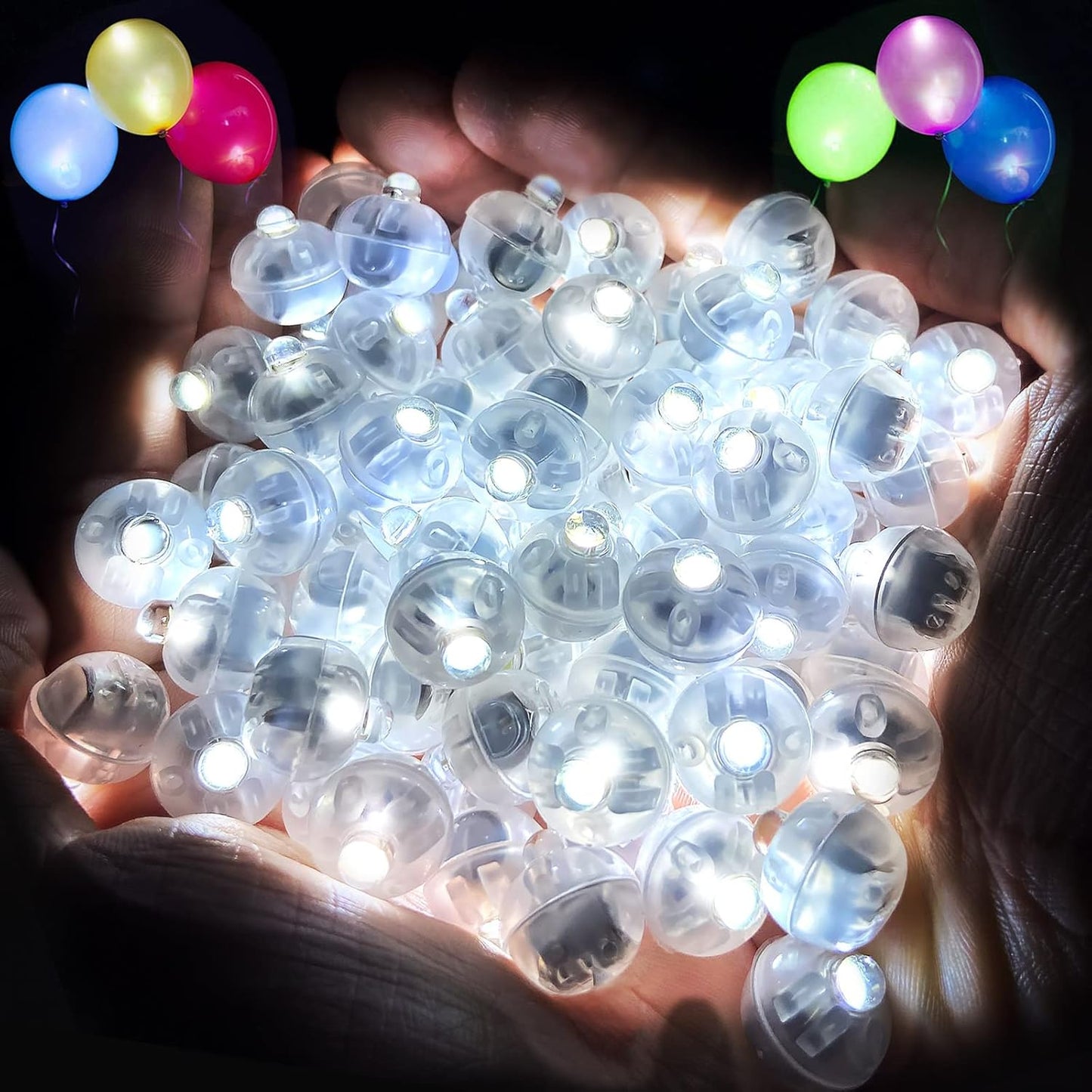 ZGWJ 100PCs Flash Mini Led Lights for Paper Lantern, Led Balloons Light up Balloons for Neon Party Lights Easter Eggs Christmas Halloween Birthday Party Wedding Decoration
