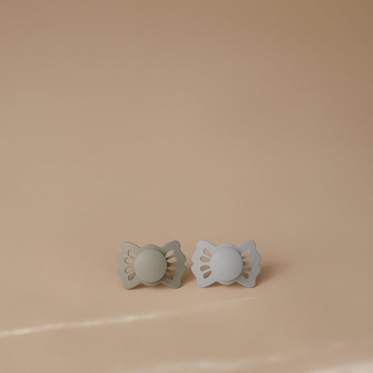 FRIGG Lucky Symmetrical SilkySoft Silicone Baby Pacifier | Made in Denmark | BPA-Free (Sage/Powder Blue, 0-6 Months)