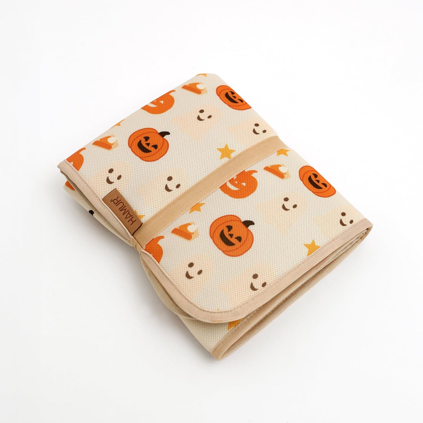 Hamur Home Portable Changing Pad – Waterproof, Washable & Easy Wipe Clean, Foldable Travel Baby Changing Mat for Diaper Bag, Compact & Lightweight, Must-Have for Newborns (Halloween Pattern)