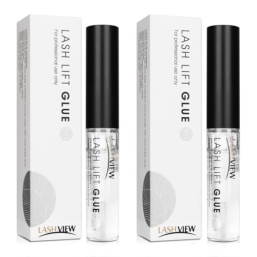 LASHVIEW Lash Lift Glue 2pcs, Eyelash Perm Adhesive, No Irritation and Odorless